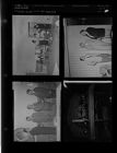 Men talking; Men shaking hands; Children; Wedding anniversary commemorative display (4 Negatives), December 1955 - February 1956, undated [Sleeve 56, Folder c, Box 9]